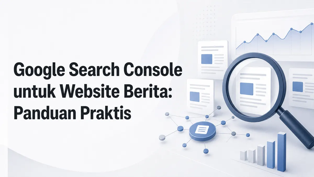 Dashboard Google Search Console untuk memantau indexing dan performa website berita