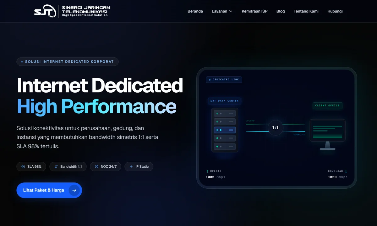 Website IT & Telekomunikasi — Sinergi Telekomunikasi